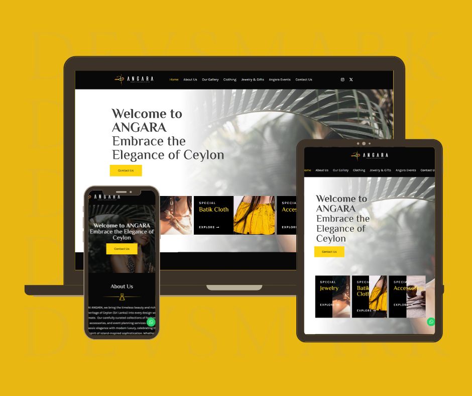 Angara website design by devsmark